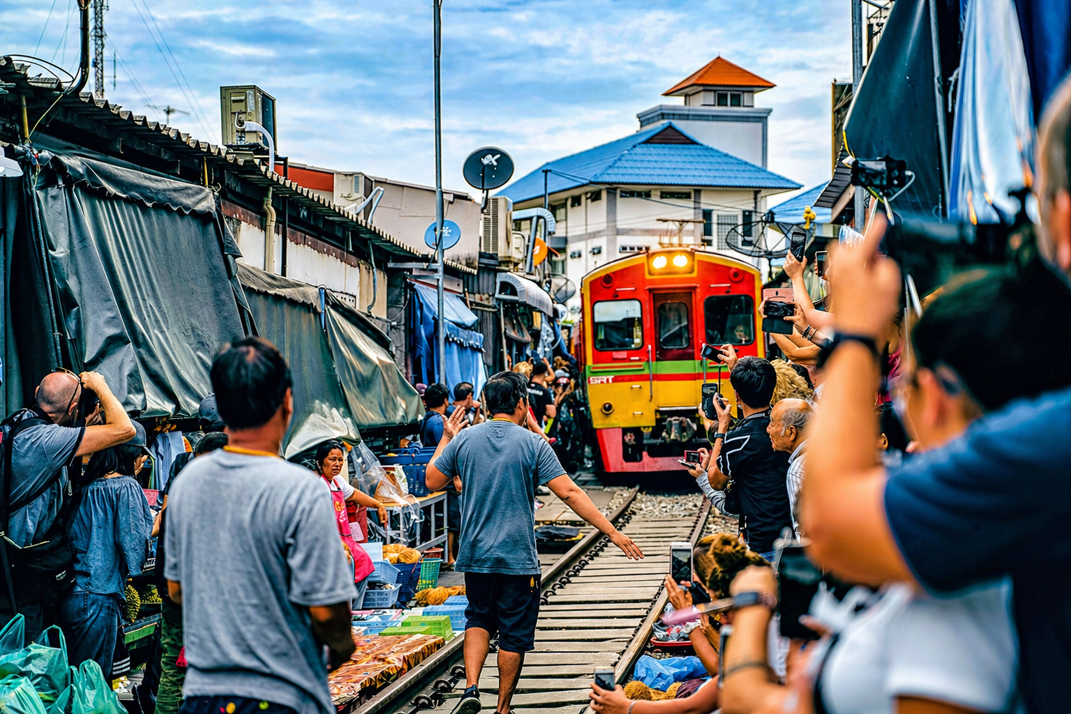 Private: Railway Market, Wat Bang Kung & Klong Khon Tour include private transfer