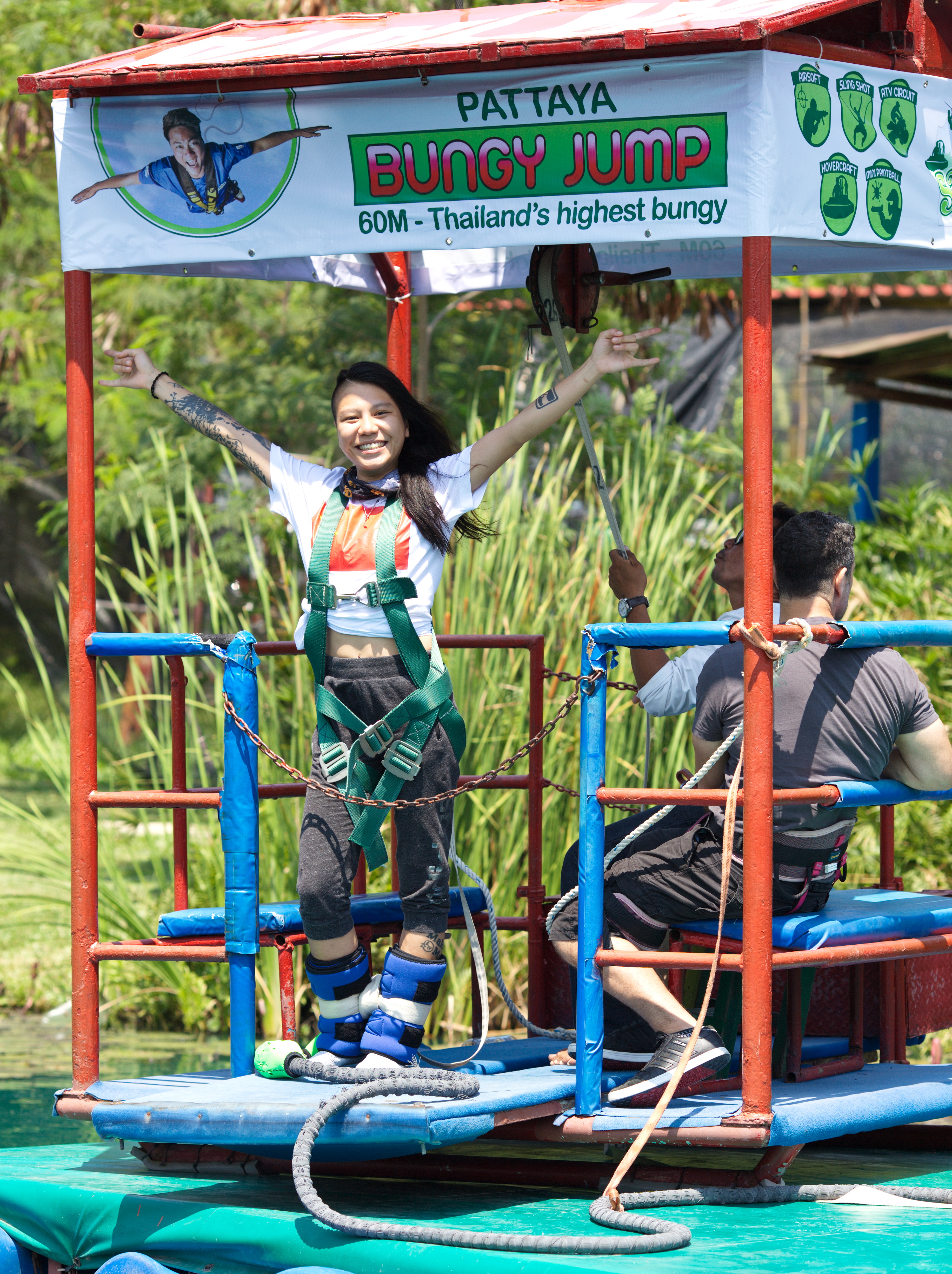 Human Slingshot and Bungy Jump at Sanook Park Pattaya