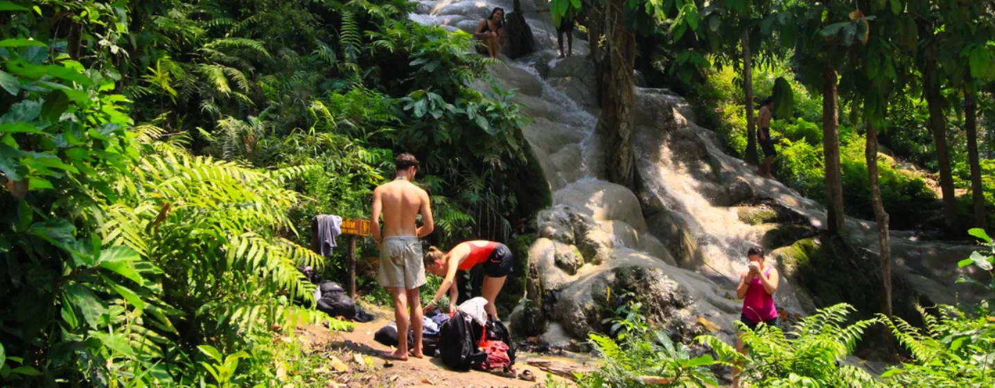 Climb Unique Sticky Waterfall in Chiang Mai