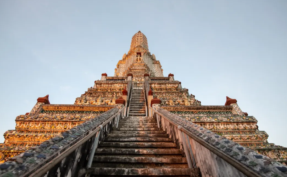 Join Tour Visit Wat Pho and Wat Arun with Local Expert :Meet up point  Bus stop opposite the Elefin Café on Maharat Road