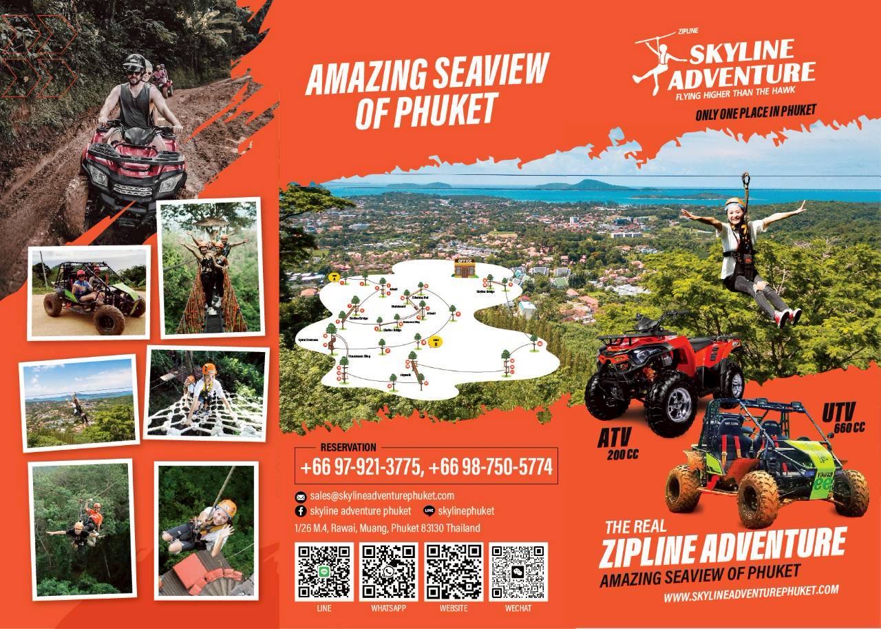 Skyline adventure ATV, Zipline, Elephant treking