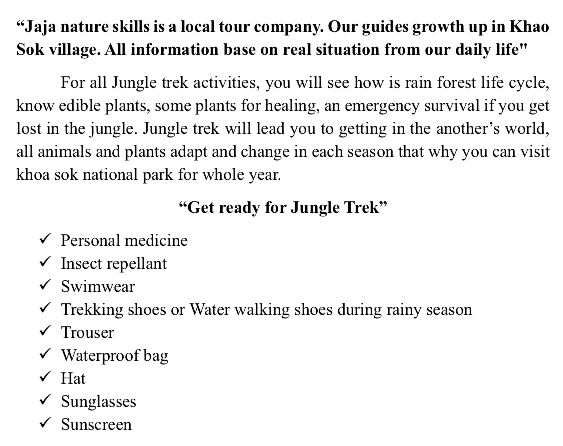 Full Day Jungle Trek with Khao Sok Natureskills